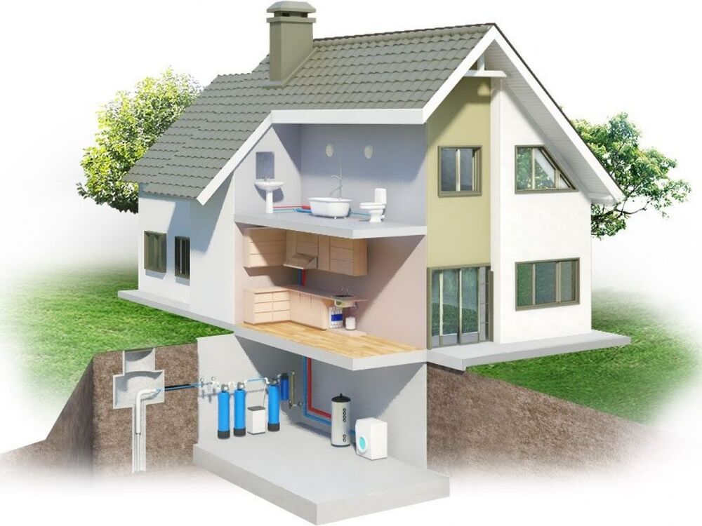 Пример комплексной системы очистки воды для частного дома